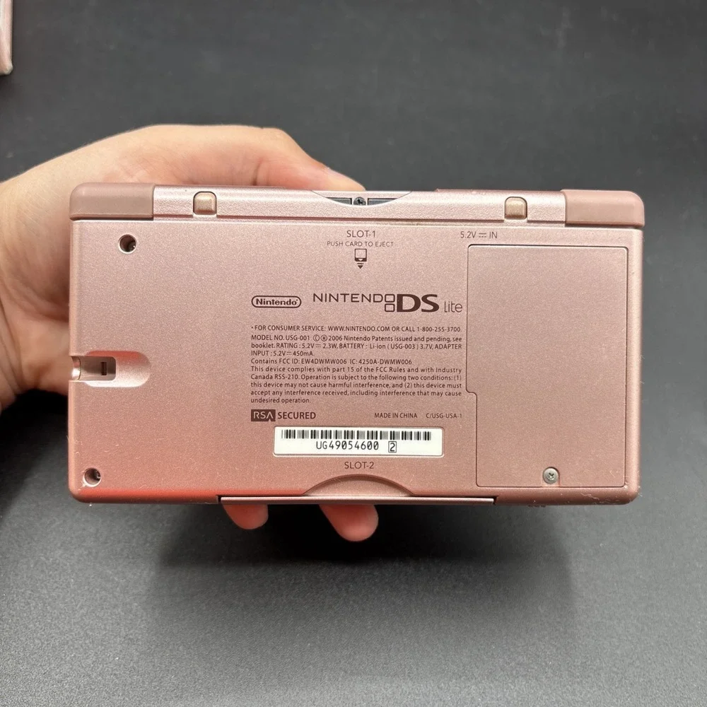 Nintendo DS Lite Pink Handheld System Console w/ Box